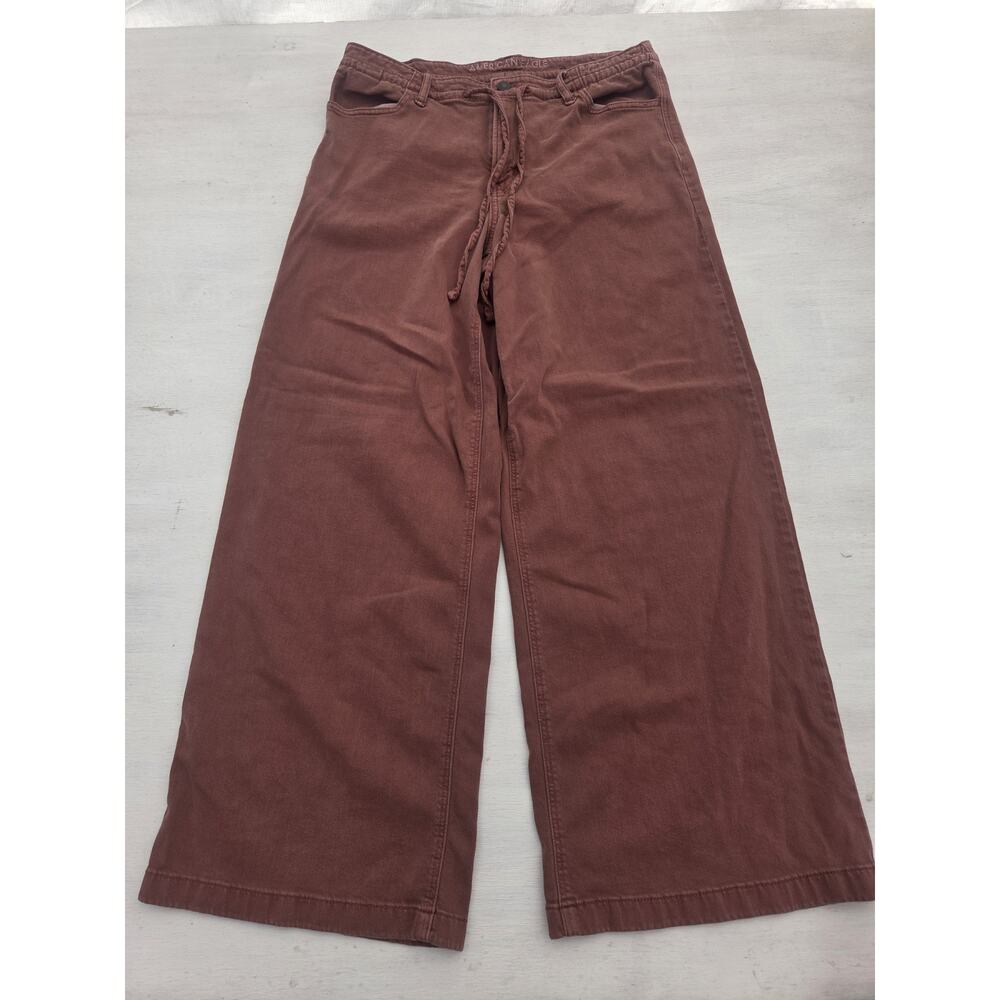 American Eagle Pants Womens 10 Rose Color Ultra Wide Leg Comfort Grunge Baggy